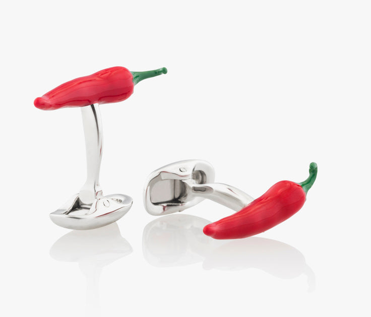 Red Hot - Chilli Cufflinks for Men - Fils Unique