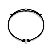 Silver Skull Chord Bracelet