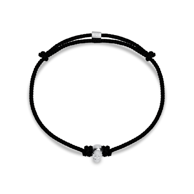 Silver Skull Chord Bracelet