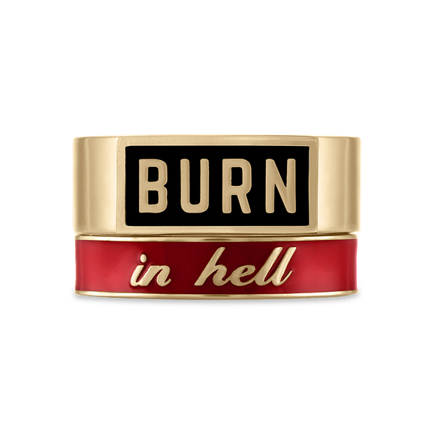 BURN Champlevé Ring