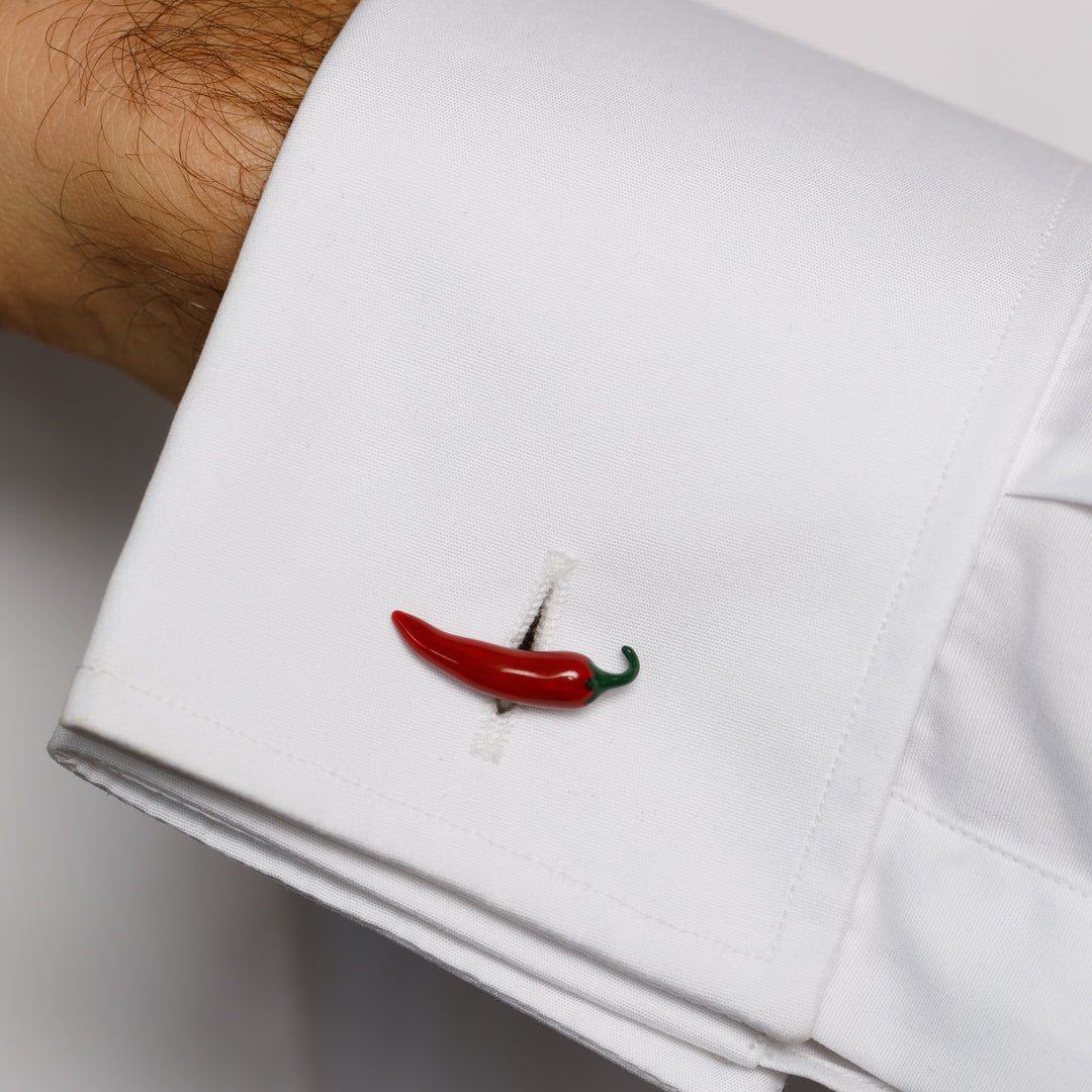 Red Hot - Chilli Cufflinks for Men - Fils Unique
