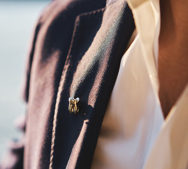 Pin called Tooth Lapel Pin handmade by Fils Unique