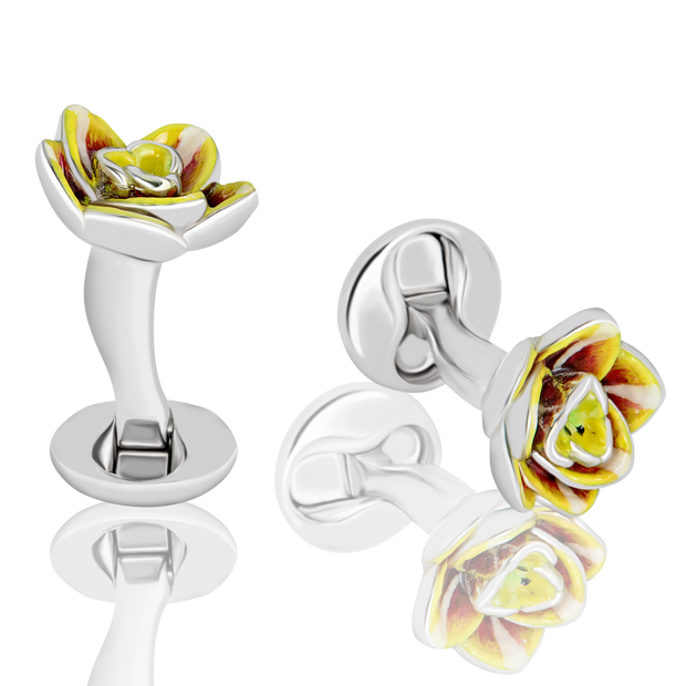 Cufflinks called The Petals handmade by Fils Unique