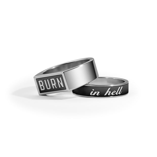 BURN Champlevé Ring